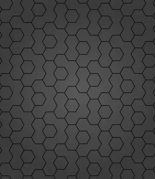 Geométrica Abstrato Escuro Vetor Hexagonal Sem Costura Fundo Ornamento Moderno — Vetor de Stock