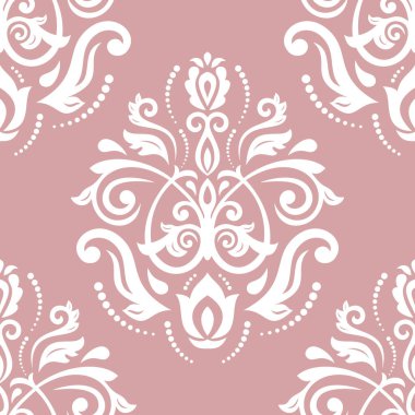 Klasik kusursuz vektör deseni. Damask oryantasyon süsü. Klasik klasik klasik arka plan. Kumaş, duvar kâğıtları ve ambalaj için doğu deseni