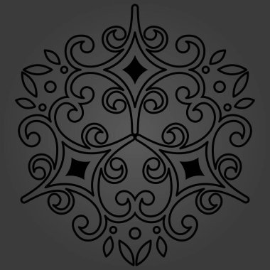 Klasik tarzda klasik bir klasik vektör süsü. Doğulu elementlerle soyut geleneksel süs. Klasik vintage desen