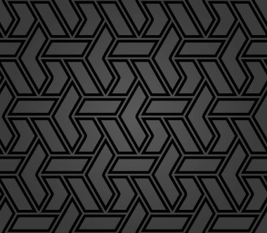 Tasarımlarınız için kusursuz geometrik karanlık arkaplan. Modern vektör süsü. Geometrik soyut desen