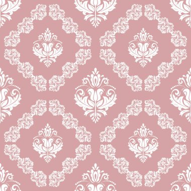 Klasik kusursuz vektör deseni. Damask oryantasyon süsü. Klasik klasik klasik arka plan. Kumaş, duvar kâğıtları ve ambalaj için doğu deseni