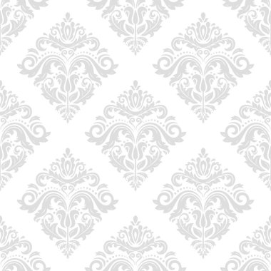 Orient vektörü klasik ışık deseni. Klasik elementlerle kusursuz soyut bir arkaplan. Oryantasyon düzeni. Süslü barogue duvar kağıdı