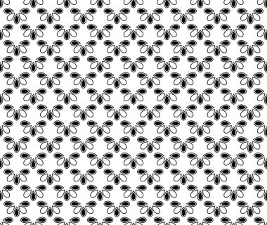 Çiçek vektör süsü. Çiçekli kusursuz soyut klasik arka plan. Çiçek elementlerinin tekrarlandığı desen. Duvar kağıdı ve ambalaj için süs