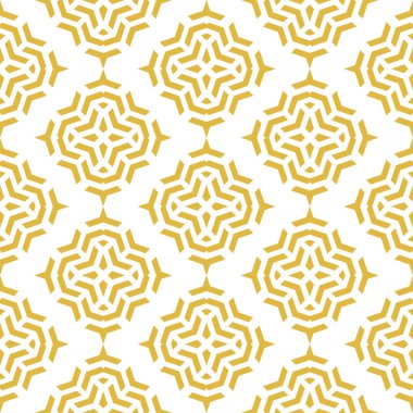 Tasarımlarınız için kusursuz geometrik arkaplan. Modern vektör süsü. Geometrik soyut altın beyaz desen