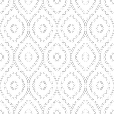 Kusursuz vektör süsü. Modern dalgalı arka plan. Gri ve beyaz yuvarlak elementlerle geometrik modern desen