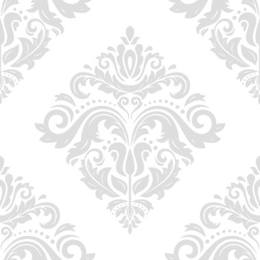 Klasik kusursuz vektör deseni. Damask oryantasyon süsü. Klasik klasik klasik arka plan. Kumaş, duvar kâğıtları ve ambalaj için doğu ışığı deseni