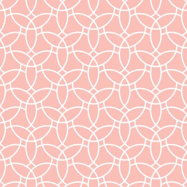 Kusursuz vektör süsü. Modern dalgalı arka plan. Geometrik modern pembe beyaz desen