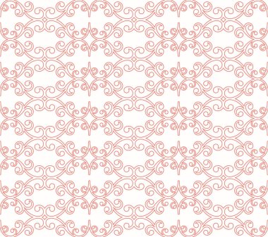 Orient vektör klasik desen. Klasik elementlerle kusursuz soyut bir arkaplan. Doğu açık pembe desenli. Duvar kağıdı için süs