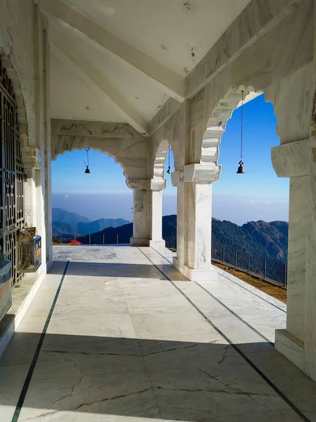 View Shivalik Mountain Range Himalayas Courtyard Bhadraj Temple Hill Top Royalty Free Stock Photos