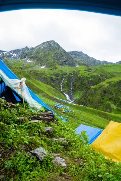 July 14Th 2022 Himachal Pradesh India Multiple Colorful Tents Bheem — Stock Photo, Image