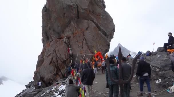 Lipca 2022 Himachal Pradesh Indie Wielbiciele Modlą Się Shrikhand Mahadev — Wideo stockowe