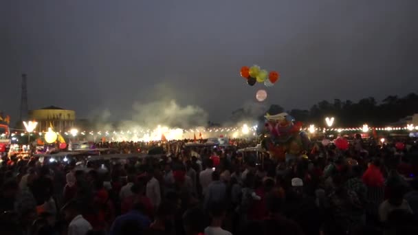 Octobre 2022 Dehradun Uttarakhand Inde Plan Soir Énorme Rassemblement Public — Video