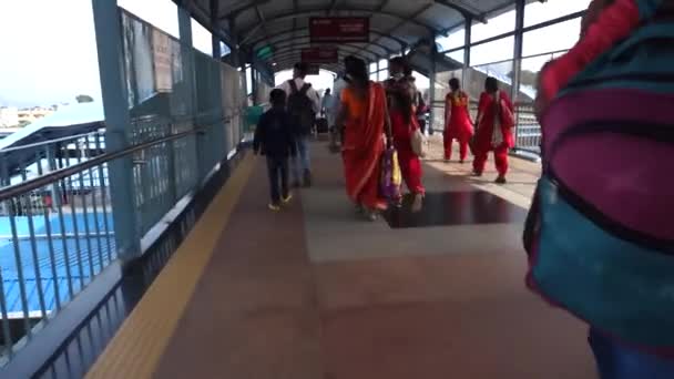 Luglio 2022 Katra Jammu Kashmir India Persone Che Camminano Fretta — Video Stock