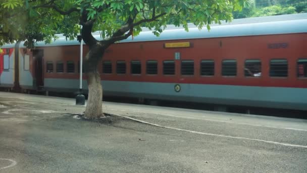 Juli 2022 Jammu Och Kashmir Indien Tåg Passerar Grundlig Katra — Stockvideo