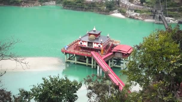 Ocak 2022 Rudraprayag Uttarakhand Hindistan Hindu Tapınağı Dhari Devi Mandir — Stok video