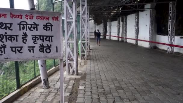 Luglio 2022 Katra Jammu Kashmir India Una Bacheca Pubblica Scritta — Video Stock