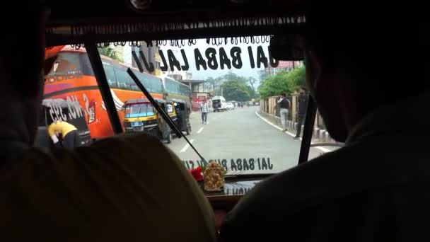 July 5Th 2022 Katra Jammu Kashmir India Auto Rickshaw Ride — Stock Video