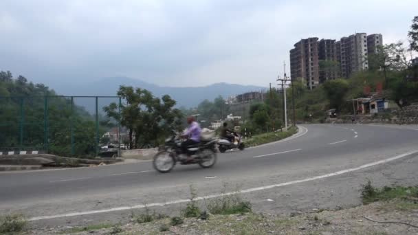 Października 2022 Dehradun City Uttarakhand India Gięcia Wyrównanie Dróg Górskich — Wideo stockowe