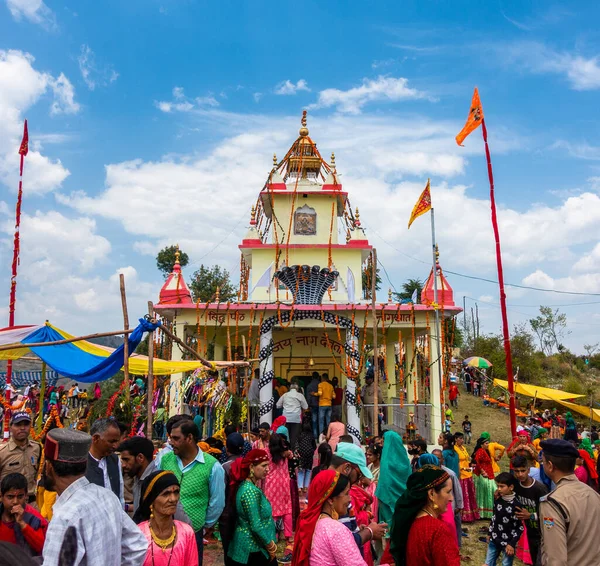 Června 2023 Uttarakhand Indie Dekorovaný Hinduistický Chrám Věnovaný Naag Devta — Stock fotografie