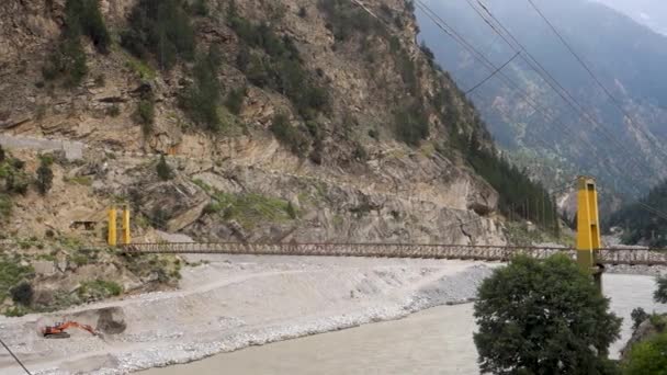 Ponte Powari Sul Fiume Satluj Kalpa Tehsil Nel Distretto Kinnaur — Video Stock