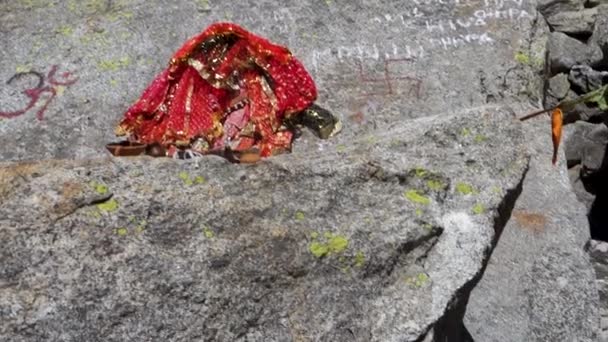Agosto 2023 Himachal Pradesh India Parvati Kund Sitio Sagrado Peregrinación — Vídeos de Stock