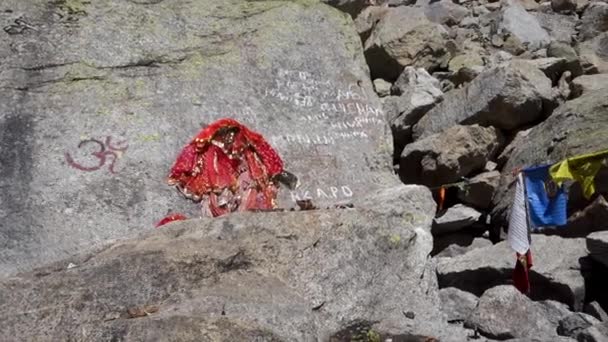 Agosto 2023 Himachal Pradesh India Parvati Kund Sitio Sagrado Peregrinación — Vídeo de stock