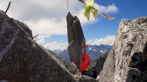 2023 Augusztus Himachal Pradesh India Bhakták Imádkoznak Rock Shivlingben Hindu — Stock videók