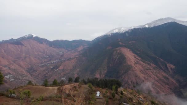 Tibba Zirvesi Shivalik Dağları Ndaki Kar Dolu Majesteleri Aşağı Himalayalar — Stok video