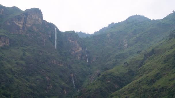 Kalpa Kinnaur Körzet Mély Völgyek Hegyi Patakok Folynak Himachal Pradesh — Stock videók