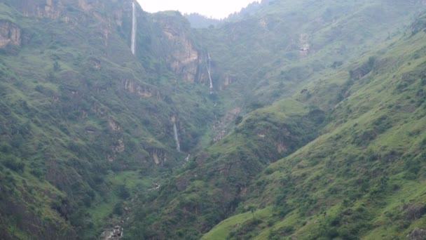 Kalpa Dystrykt Kinnaur Głębokie Doliny Strumienie Górskie Płynące Wewnątrz Himachal — Wideo stockowe