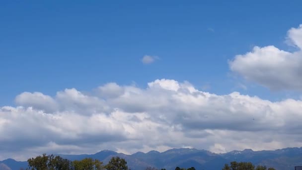 Timelapse White Clouds Dehradun City Sky Uttarakhand India Majestic Mussoorie — Stock Video