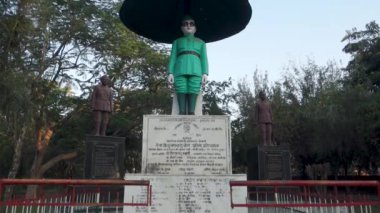 28 Haziran 2023, Uttarakhand, Hindistan. Özgürlük Savaşçısı Netaji Subhash Chandra Dehradun 'daki Gandhi Parkı' nda bir heykel.