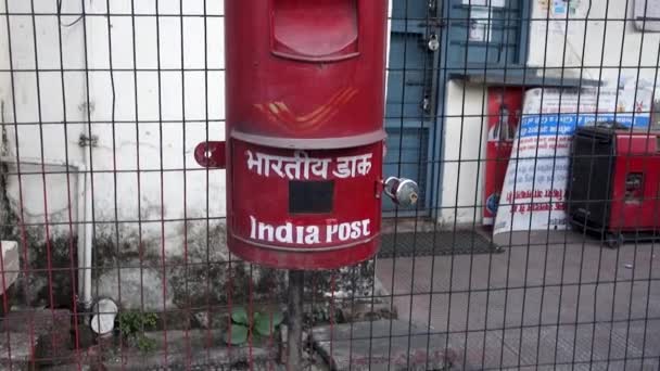 Oktober 2022 Dehradun City Uttarakhand Indien Indiens Postvæsen Vintage Rødt – Stock-video