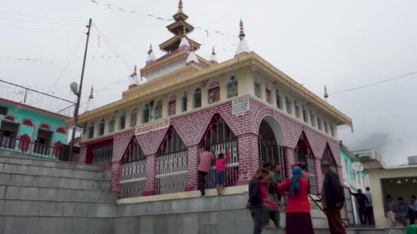 Dicembre 2023 Uttarakhand India Devoti Visita Tempio Indiano Tehri Garhwal — Video Stock