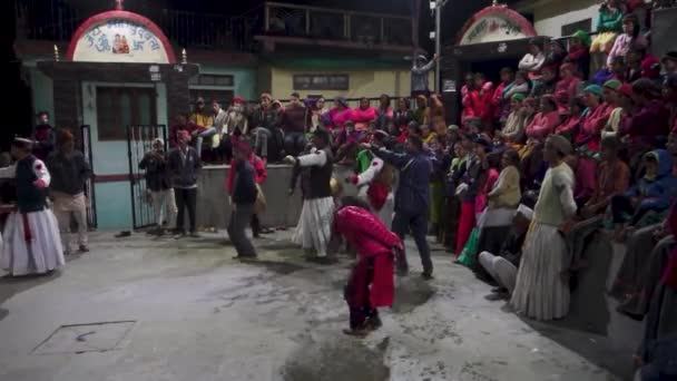 2022 November Tehri Garhwal Uttarakhand India Garhwali Helyiek Élénk Tradicionális — Stock videók