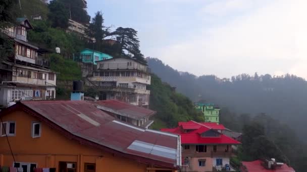 2023年8月30日 印度喜马偕尔邦 喜马偕尔邦Shimla风景城 商业和住宅山坡建筑 — 图库视频影像