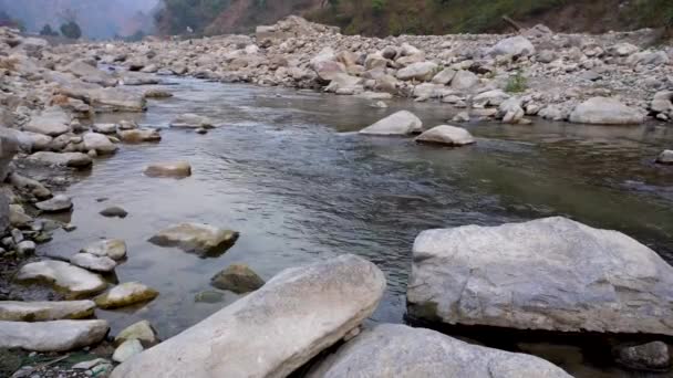 Maldevta Uttarakhand Scénický Přítok Řeky Song Okraji Dehradunu — Stock video
