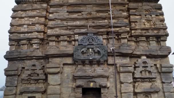 Feb 18Th 2024 Uttarakhand India Lakhamandal Temple Exterior View Rear — Stock Video