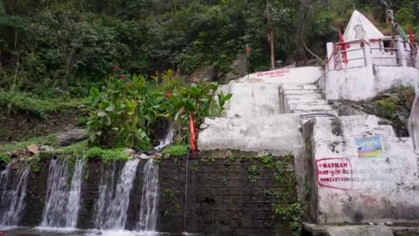 Février 2024 Uttarakhand Inde Ban Ganga Petit Temple Uttarkashi Ganga — Video