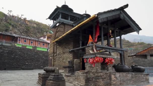 Lutego 2024 Uttarakhand Indie Starożytna Świątynia Lakhamandal Shiva Architektura Nagara — Wideo stockowe