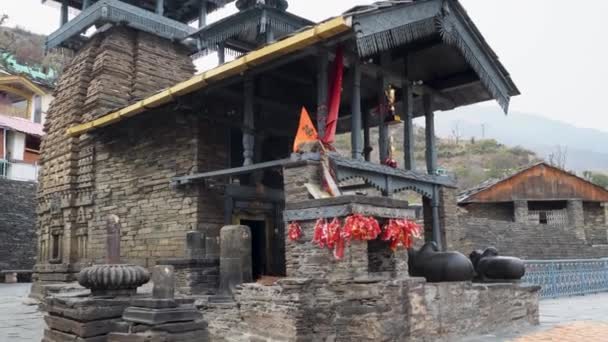 2024年2月18日 Uttarakhand India Lakhamandal Shiva古寺 印度Uttarakhand 13世纪Nagara建筑 — 图库视频影像