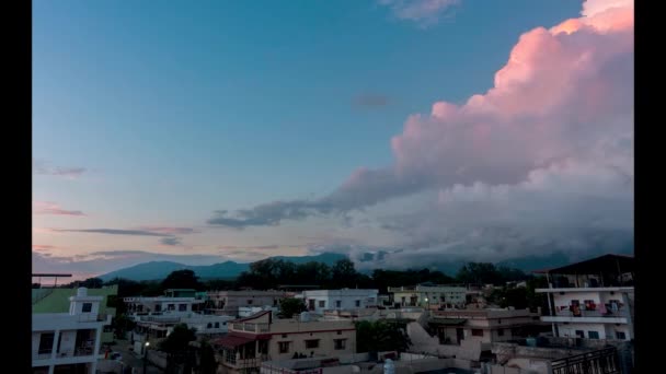 Μαρτίου 2024 Dehradun City Uttarakhand Ινδία Βραδινό Cloudscape Timelapse Πάνω — Αρχείο Βίντεο