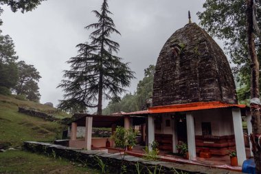 Ağustos 2024, Uttarakhand Hindistan. Bineshwar Mahadev Tapınağı, Lord Shiva 'ya adanmış, Binsar Bölgesi, Almora, Uttarakhand' de bulunan antik bir Hindu alanıdır..