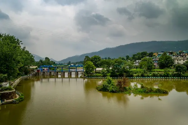 stock image Aug2nd2024, Uttarakhand India. Baijnath Barrage in Baijnath, a small town on the banks of the Gomati River in the Bageshwar district of Kumaon division, Uttarakhand, India.