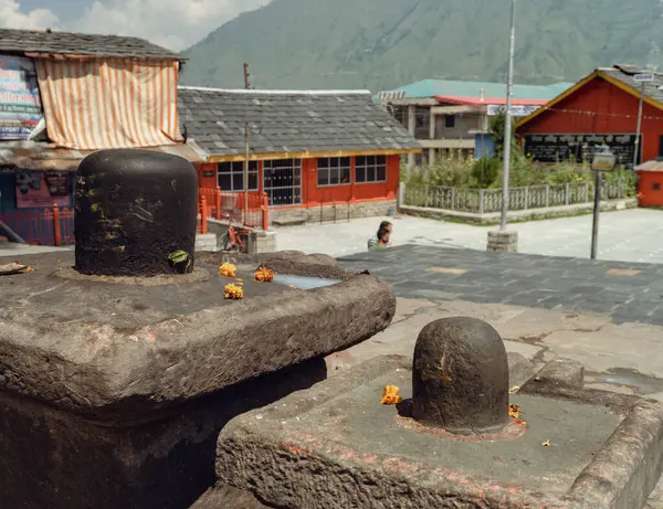 stock image July25th2024, Himachal Pradesh, India. Shiva Lingam at Chaurasi Temple in Bharmour, Chamba, Himachal Pradesh, part of the Manimahesh Kailash pilgrimage.