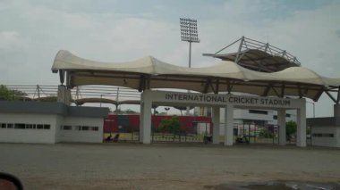 23 Temmuz 2025 Uttarakhand Hindistan. Dehradun şehrindeki modern kriket stadyumu, Uttarakhand IndiaRajiv Gandhi Uluslararası Meydanı
