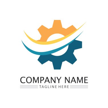 Vektör logosu teknolojisi Dijital Teknik Vektör İş Logosu Şablonu Çizimi. Dişli elektronik fabrika tabelası. Çark teknolojisi sembolü SEO amblem tasarım ögesi