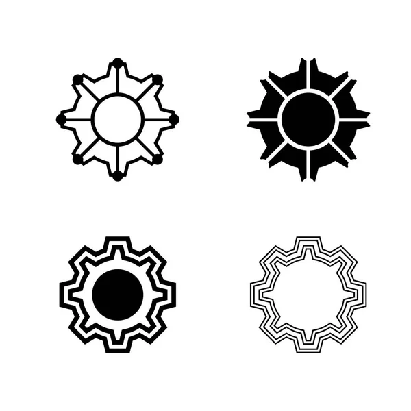 矢量标识技术数字技术矢量企业标识模板概念示例 齿轮电子工厂标志 齿轮技术符号Seo标志设计元素 — 图库矢量图片