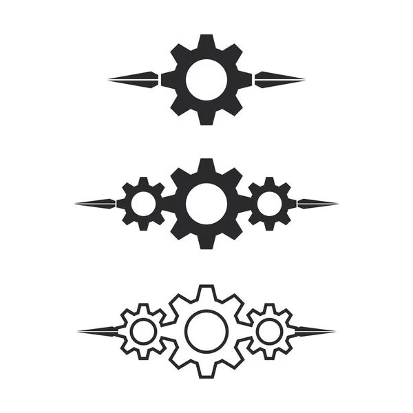矢量标识技术数字技术矢量企业标识模板概念示例 齿轮电子工厂标志 齿轮技术符号Seo标志设计元素 — 图库矢量图片