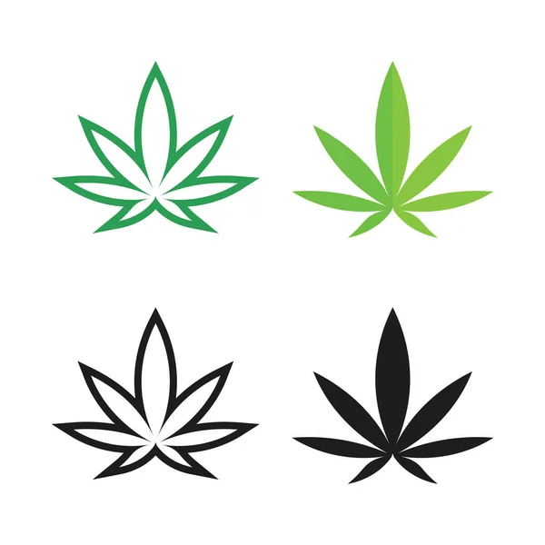 Logo Canabisului Vectorul Frunze Marijuana — Vector de stoc
